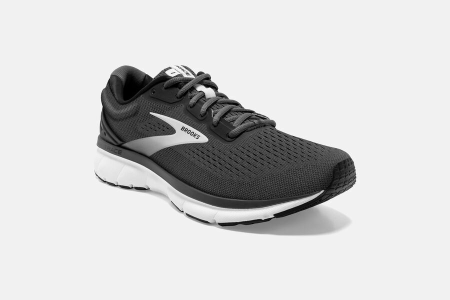 Brooks Running Shoes - Trace Road Mens - Black/Grey - JVA-048365